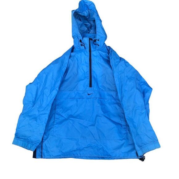 VINTAGE nike jacket windbreaker medium blue BIG SWOOWSH - Picture 6 of 11